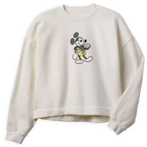 Mickey Mouse Genuine Mousewear Pullover Sweatshirt for Women Casual White Sz XL